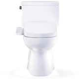 TOTO® WASHLET+® Vespin® II Two-Piece Elongated 1.28 GPF Toilet and WASHLET+® S2 Bidet Seat, Cotton White - MW4743346CEFG#01