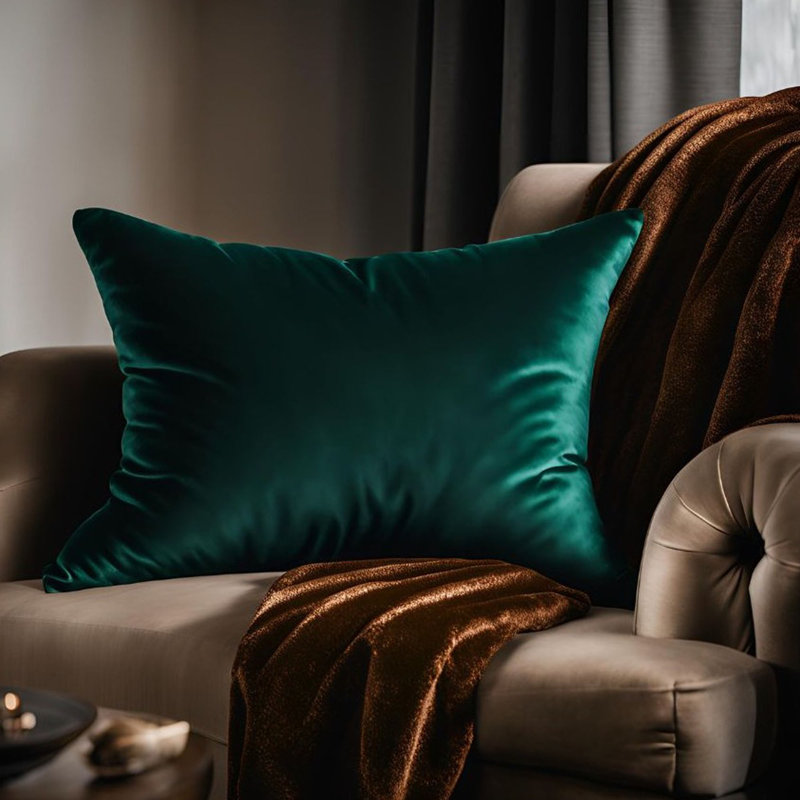 Coussin Plutus, Carrée, H 18 po x l 18 po, Vert