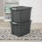 Sterilite 12Pk Latch Tote, Stackable Plastic Storage Container, 12Gal,Gray/Green