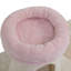 Multi - Level Cat Tree In Pink And Beige, Featuring A Stable Base, With Raised Bed, Core For Activity Flower Inspired Indoor Cats, Cylindrical , Platforms, 2 Dangling Entertainment