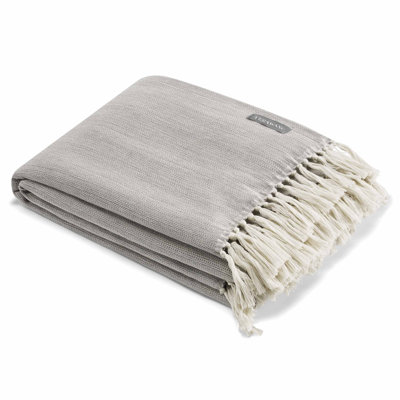 Twill Fringe Cotton Throw