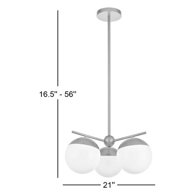 Elliot 3-Light Dimmable Globe Chandelier