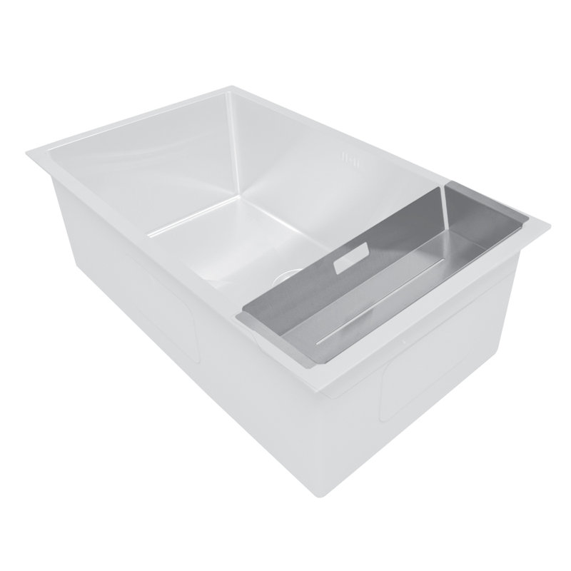 Whitehaus Collection Stainless Steel Colander, Brushed Stainless Steel
