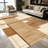 1PC Geometric Wood Grain Abstract area rugs for Living Room, Soft and Comfortable, Suitable for all seasons, easy-to-maintain, machine washable Indoor floor mat, Under Table Farmhouse suitable for Dining Room, Bedroom, Home Office, Entryway, Kitchen-129870879