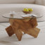Table basse circulaire en verre