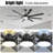 72 Inch Modern Large Design Ceiling Fans With Smart Remote Control 6 Wind Speed DC Motor Black For Living Room-121071272