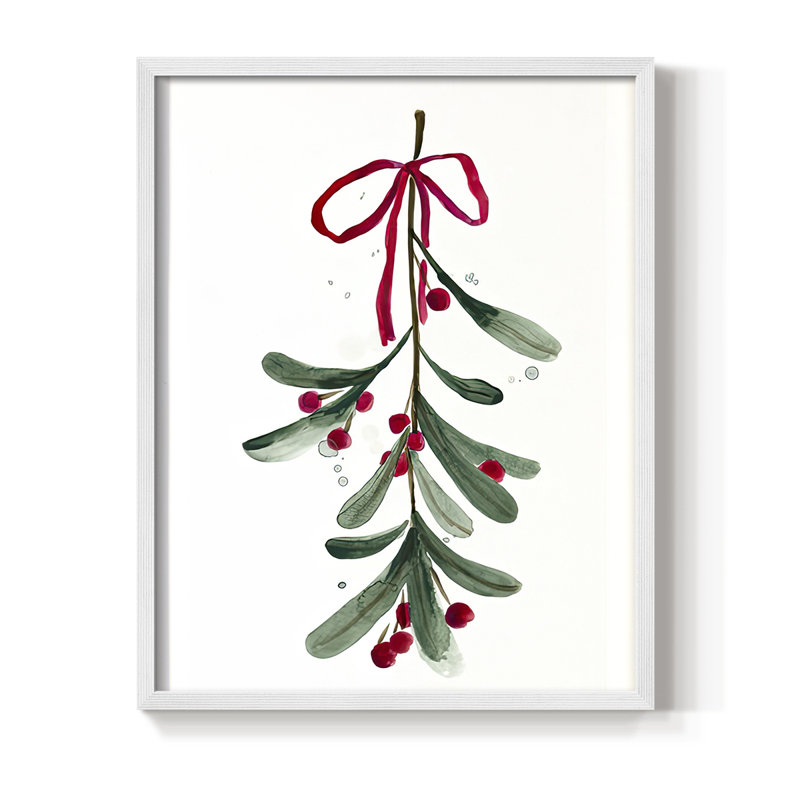 «Warm Winter Wishes V», reproduction encadrée en bois massif, H 11 po x l 9 po, Blanc