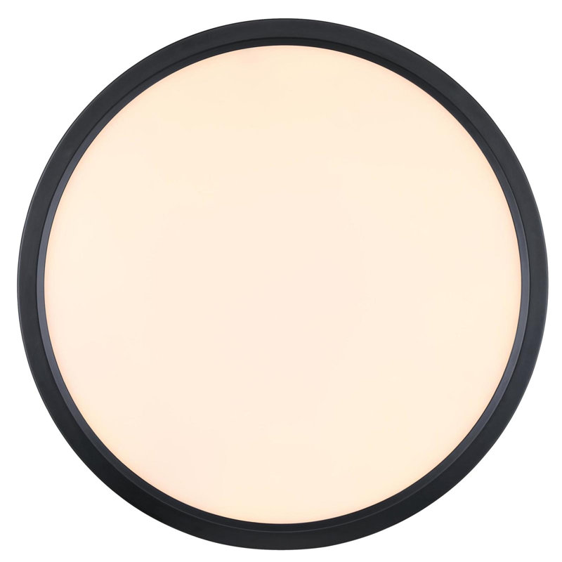 Acrylic LED Flush Mount, Selectable Color Temperature, Black
