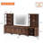 Waite Modern TV Stand With 3 Tiers Bookshelf, Farmhouse Entertainment Center With 4 Large Storage Cabinets And Adjustable Shelf, Wooden Media TV Console With Black Metal Leg For Living Room-1015699871