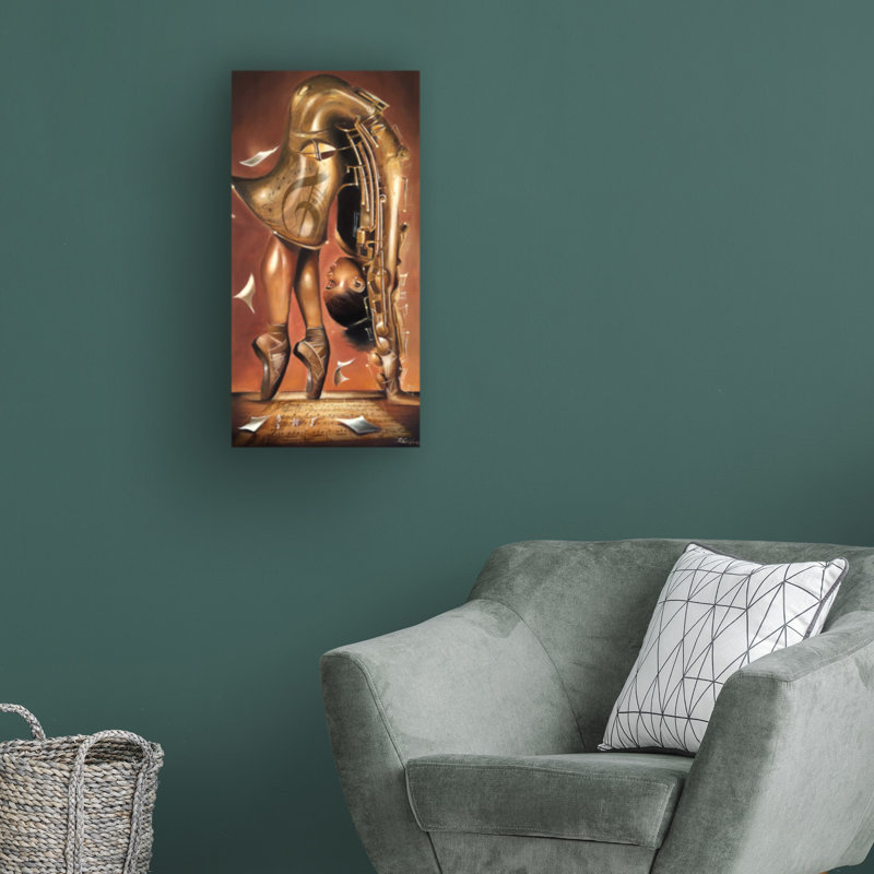 «Balletic Tune» par Salaam Muhammad - impression sur toile tendue, H 47 po x l 24 po x P 2 po