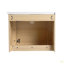 Meuble-lavabo mural 36 po avec lavabo en céramique et tablettes de rangement et 1 porte à fermeture en douceur, emballage KD, contreplaqué