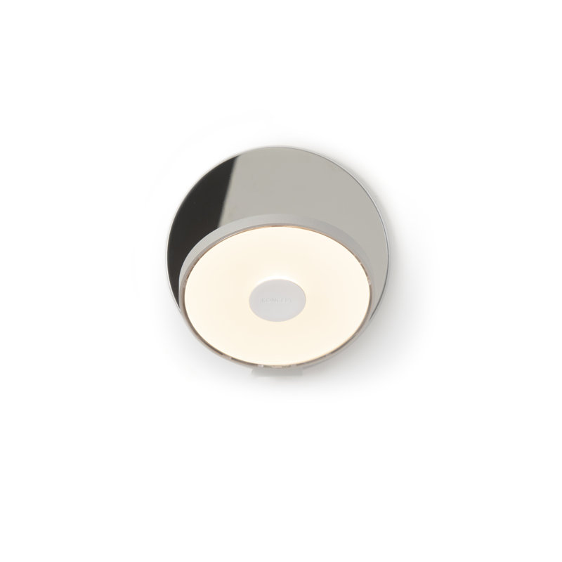Gravy LED Flush Mounted Sconce, Silver/Chrome