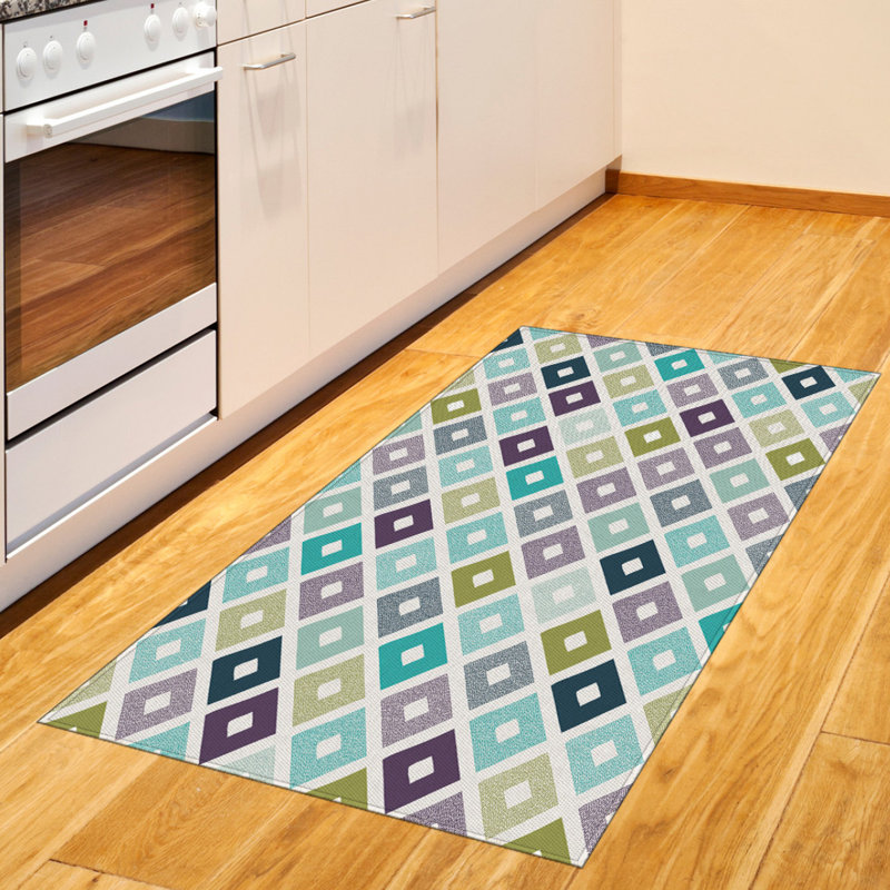 Tapis décoratif moderne à haute densité en fibres longues, Rectangle 2 pi 7 po x 5 pi