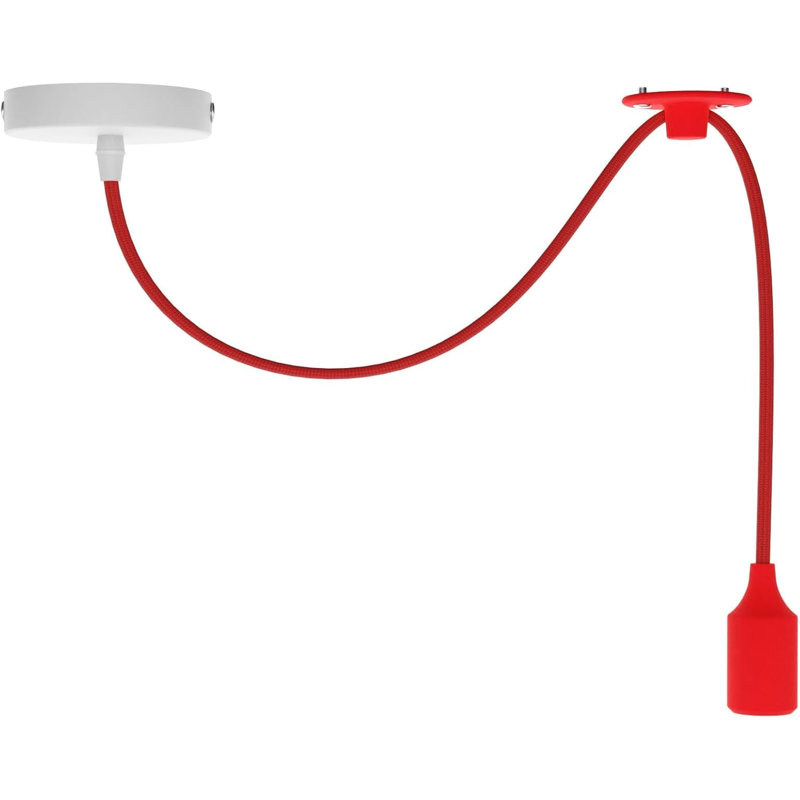 1 - Light Single Pendant, 207.5'' H x 10'' W x 10'' D, Red