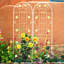 Paquet de 2 treillis d'extérieur en métal 71 po x 19,7 po, blanc crème antirouille pour les plantes, installation facile, fabrication, plantes grimpantes telles que Morning Glory, Bean Vines Ivy,