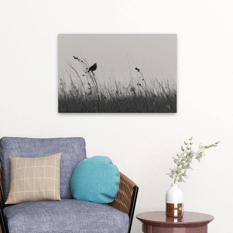 Contemporary Meadowlark Call BW, H 24 po x l 16 po