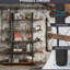 Bibliothèque pour chambre à coucher et salle d'étude 5 avec très grand espace de rangement, tablettes rustiques, construction, conception ouverte multifonctionnelle, présentoir décoratif antidérapant, fiable