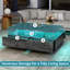 Table basse Hallinan l 35,4 po avec 4 tiroirs et lumières DEL-1056868487