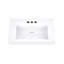 Dessus de meuble-lavabo en porcelaine blanche Flory de 24 po de largeur avec bol rectangulaire intégré Magick Woods