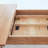 Natural Solid Oak Extendable Dining Table with Round Corners, Telescopic Design for 6-8 People