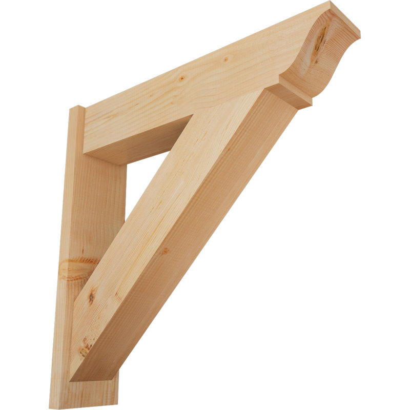 Persienne traditionnelle en bois rustique, P 32 po x H 32 po, Sapin Douglas de 7 1/2 po (lisse)