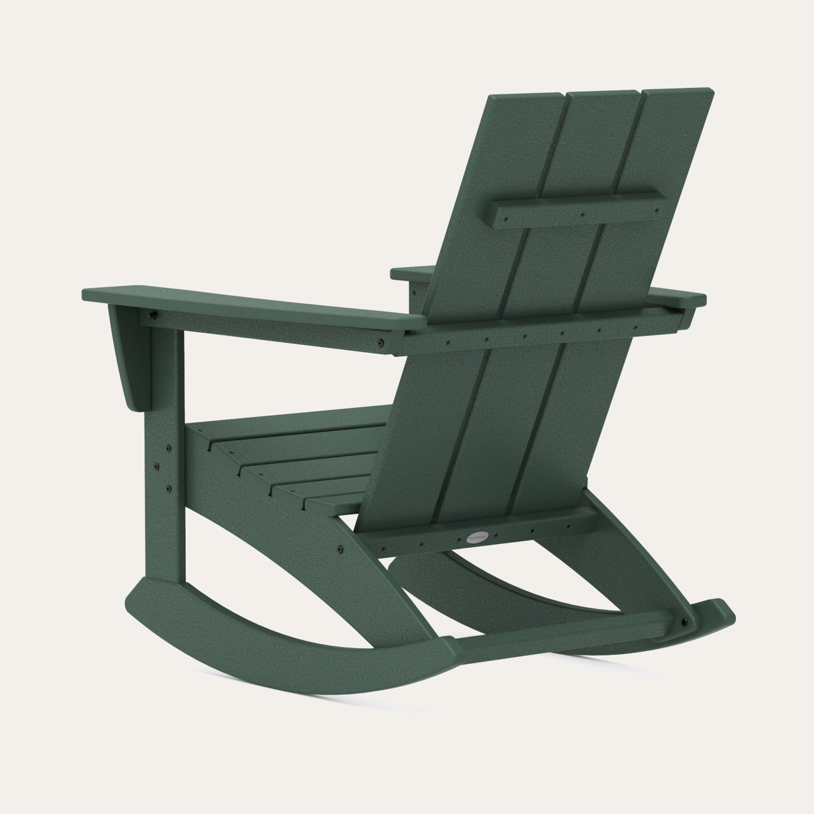 POLYWOOD® Modern Adirondack Patio Rocking Chair, Green