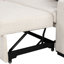 Canapé-lit modulaire convertible de 109,1 po avec canapé en forme de U et canapé-lit avec rangement et repose-pieds mobile, beige