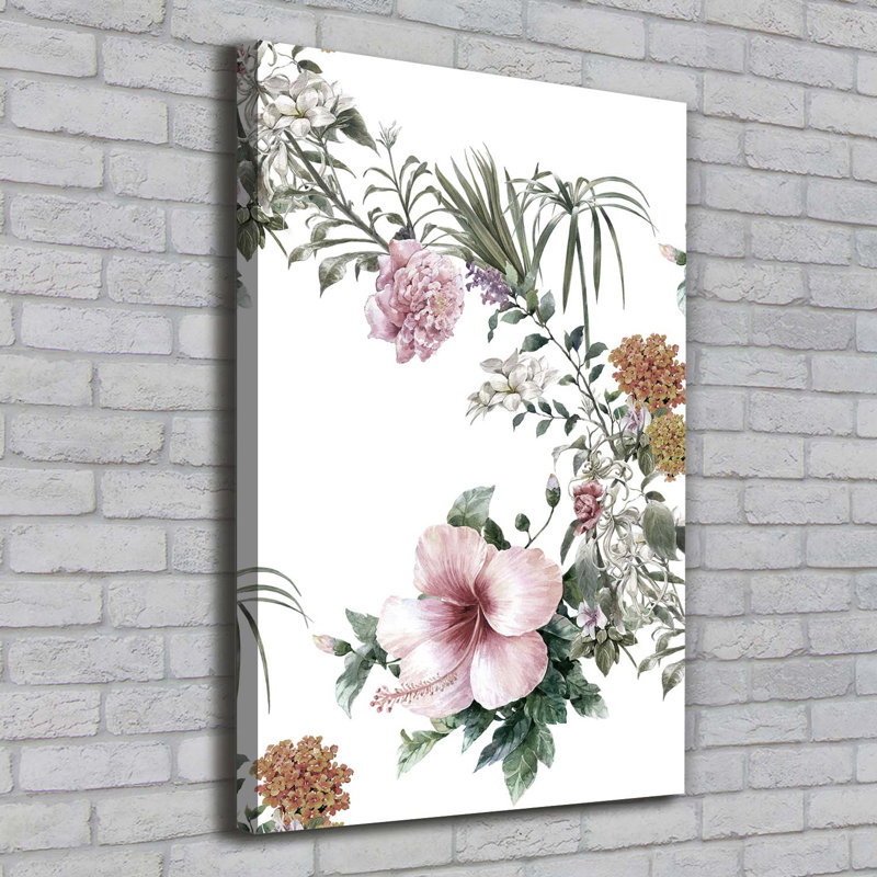 Tropical Flowers - Wrapped Canvas Print