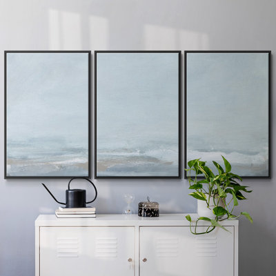 Doux brume de mer II, reproduction sur toile 3 pièces
