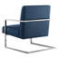 Fauteuil d'appoint carré en cuir Chester avec structure en acier inoxydable Chester-1516681901-1516681902