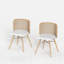 Chaise de salle à manger à dossier en rotin de 18,1 po de hauteur (ensemble de 2)-582906490-582906489-582906491