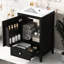 Meuble-lavabo de salle de bain avec lavabo - noir, charnières de porte silencieuses, évier de meuble moderne spacieux, rangement, construction-1878843658