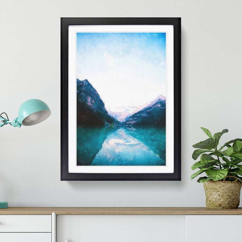 Lake Louise in Canada - Picture Frame Graphic Art Print, Black Framed, 33cm H x 24cm W x 2cm D