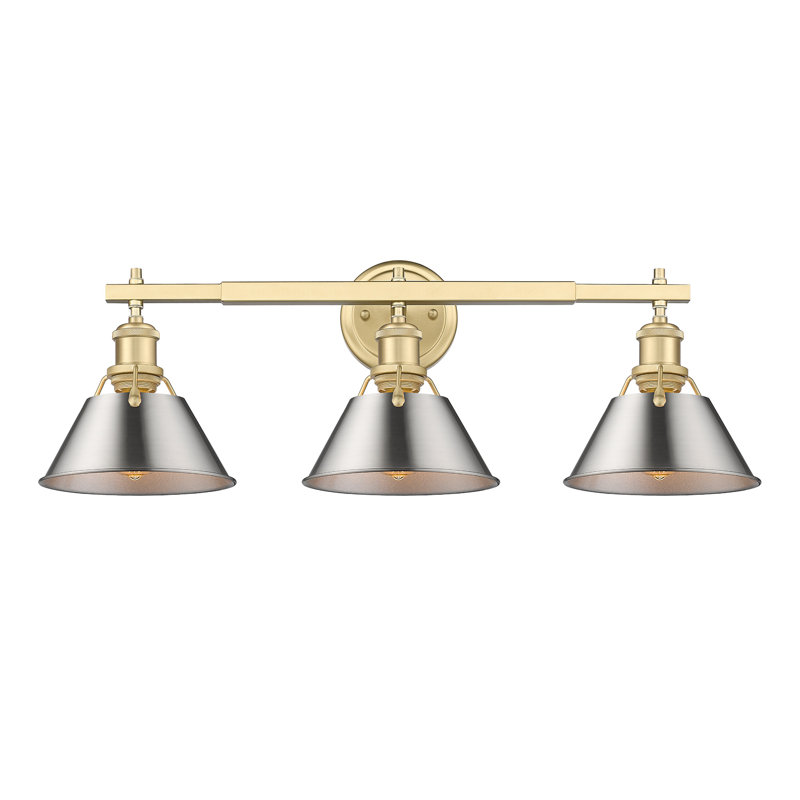 Luminaire à 3 lumières Felda, Étain, Bronze champagne brossé