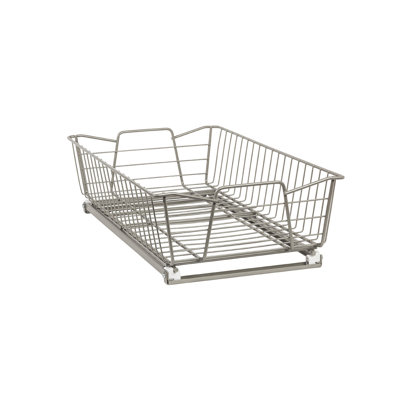 Nickel-Finish Steel Pull-Out Cabinet Organizer