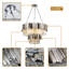 Lustre moderne en cristal à double couche K9