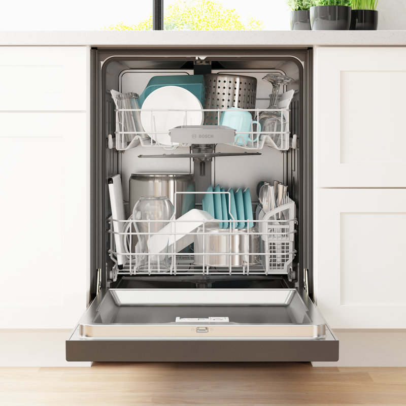 24" Recessed Handle 300 Series Dishwasher, Black