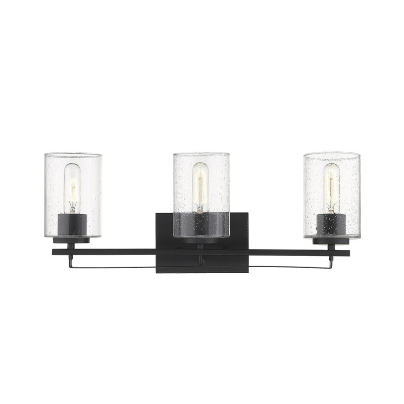 Éclairage de salle de bain à intensité variable 3 lumières Hoff, Noir mat
