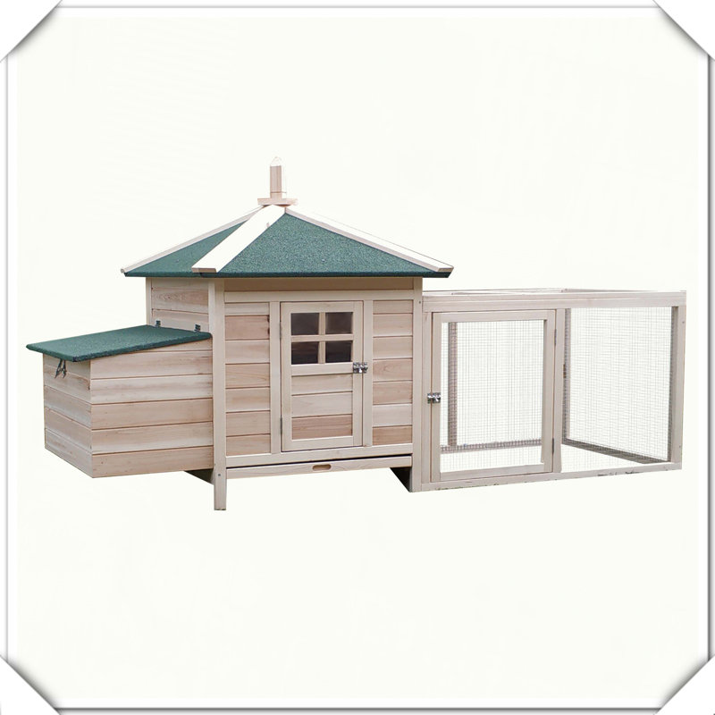 Cage à poules en bois, Bois naturel
