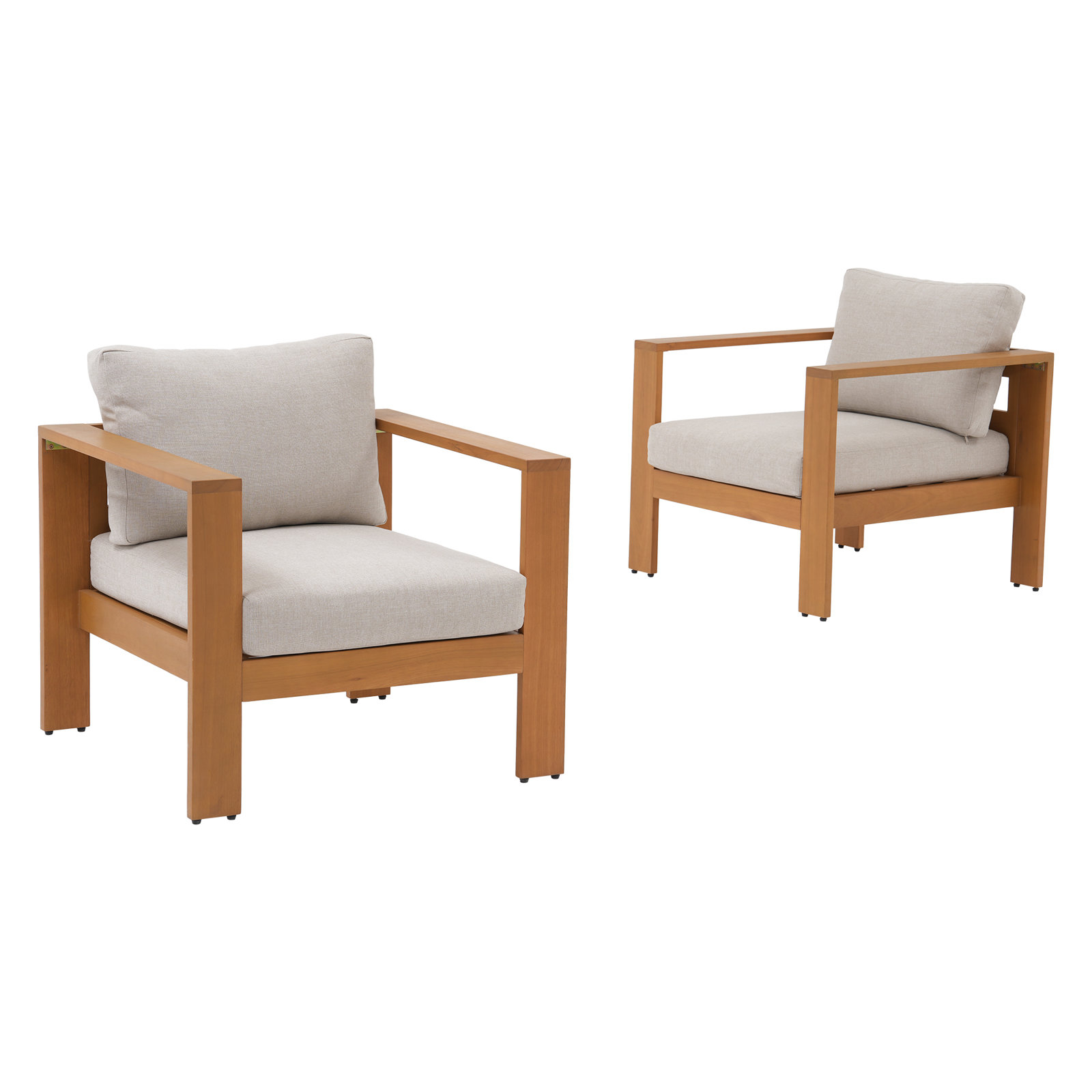 Naylor Eucalyptus Patio Lounge Chair (Set Of 2)