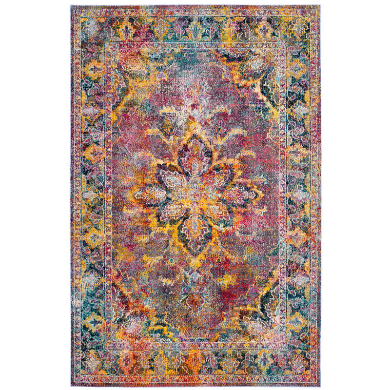 Mabel Crystal Performance Oriental Rug, Rectangle 5' x 8'