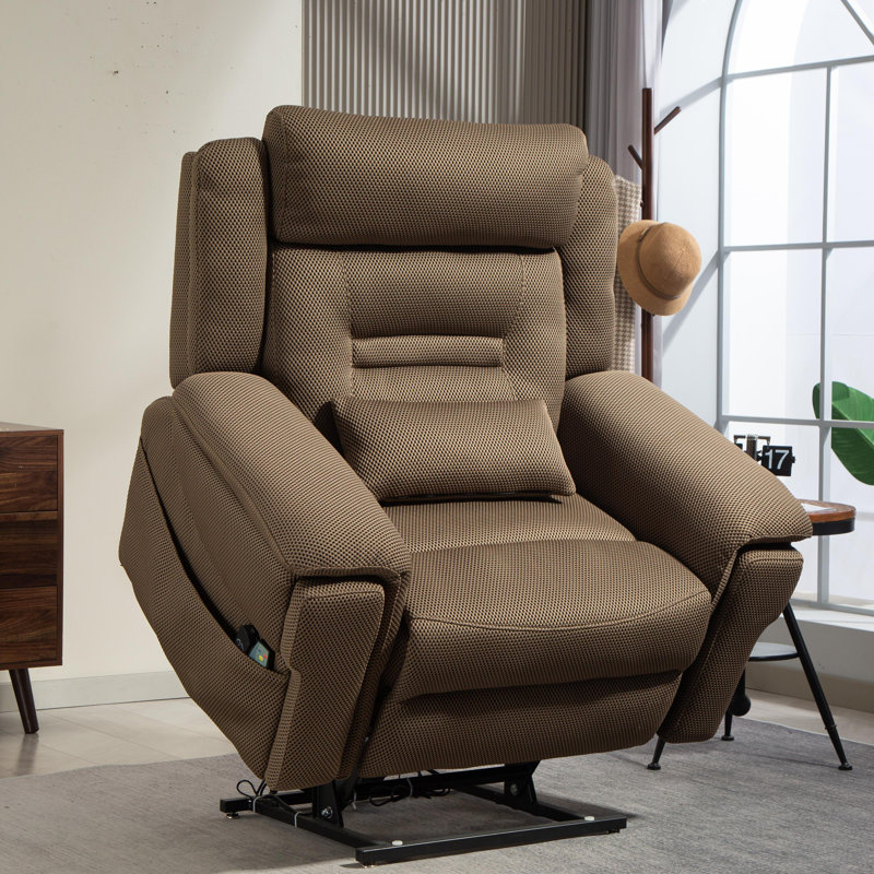 Big Man Power Lift Recliner For Elderly Adults 28 Inch Wide Seat, Heat Massage, Cup Holder & Wireless Charger, Usb Type C Charging,400 Lbs