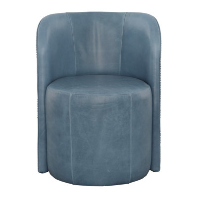 Socrates Leather Barrel Back Dining Chair