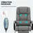 Office Chair with 6 Vibrating Points, High Back Reclining Office Chair with Footrest and Remote,For Home and Office-91956095