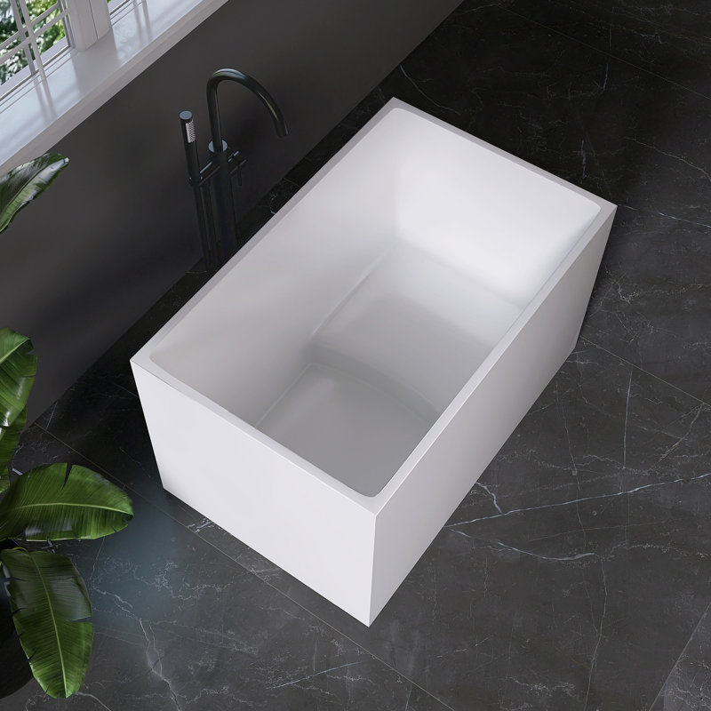 Baignoire de trempage autoportante en acrylique avec siège 43 po x 27,5 po