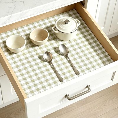 Shelf Liner and Drawer Liner 20" x 240", Non-Adhesive Non-Slip Kitchen Cabinet Liner, Waterproof Countertop Contact Paper for Bathroom, Shelves, Dresser, Pantry