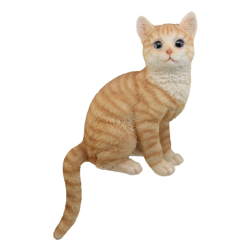 Figurine gardienne tabby allongé de tablette de chat assis Silwell