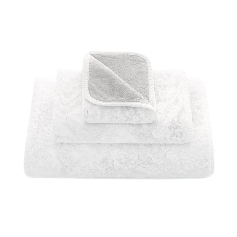 Linen Duo Fingertip Towel Set, White