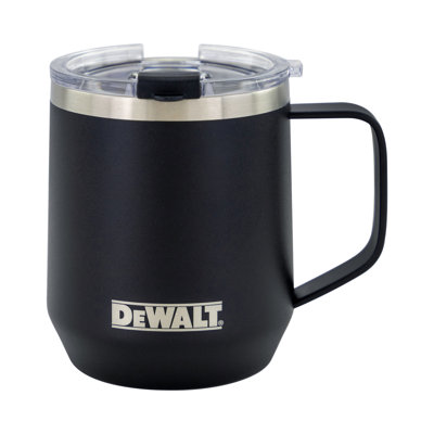 Grande tasse à café en acier inoxydable 14 oz., Noire