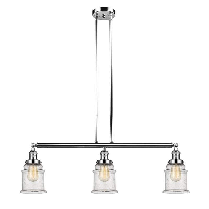 Galaviz 3 - Light Kitchen Island Pendant, No Bulb Included, Seedy, Polished Nickel